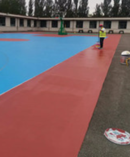莲池旧篮球场地面改造翻新整改   